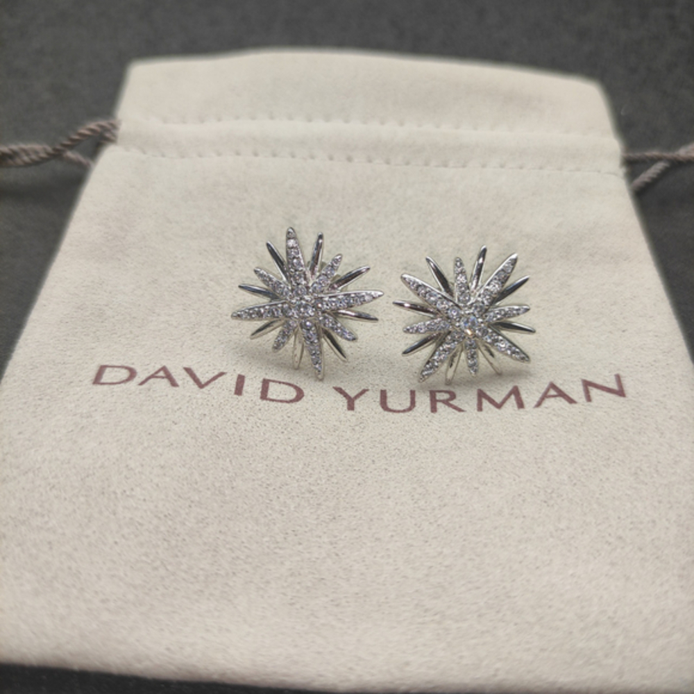 David Yurman Starburst Pave Diamond Stud Earrings